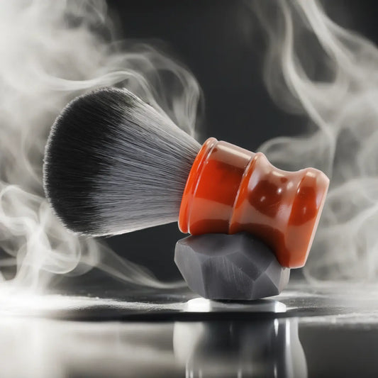 Premium Shaving Brush in Burnt Orange