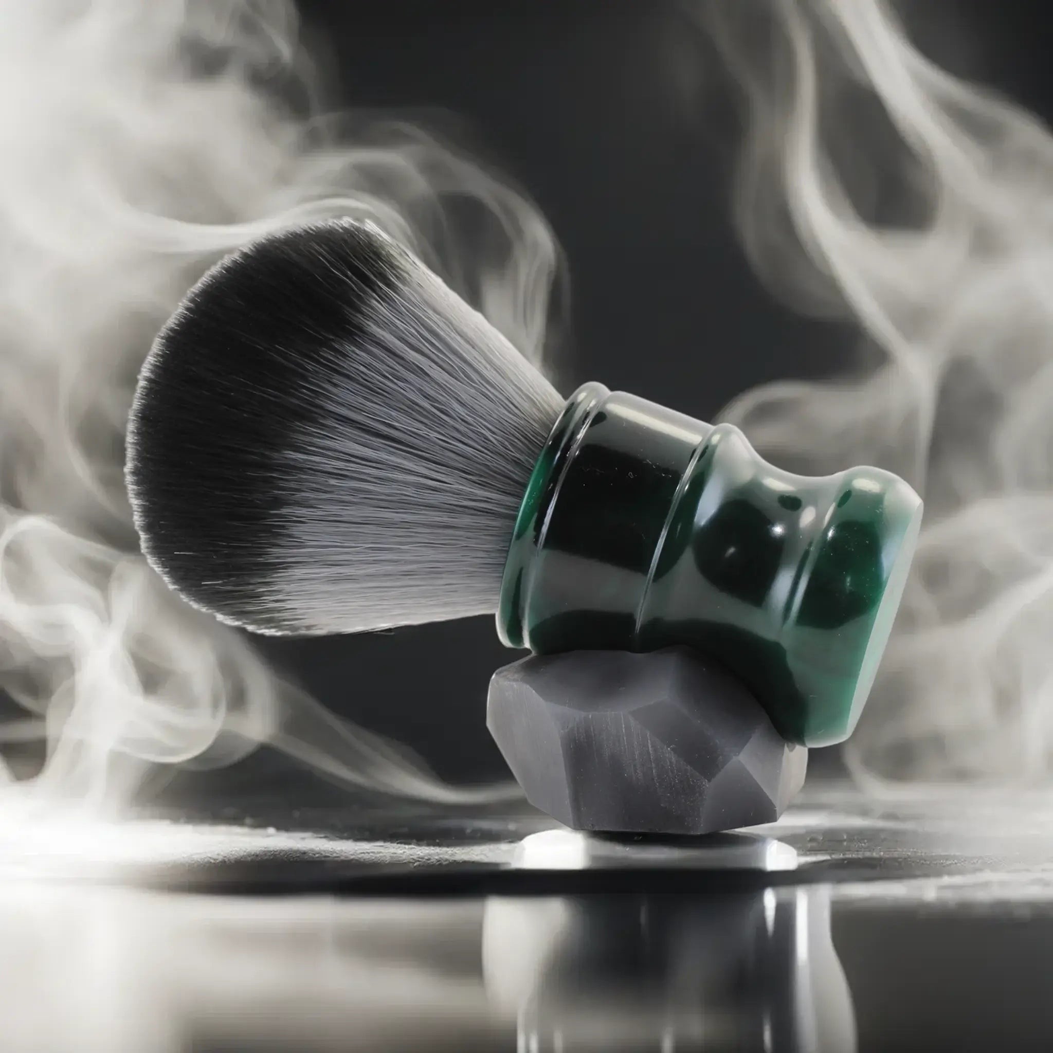 Premium Shaving Brush in Dark Emerald