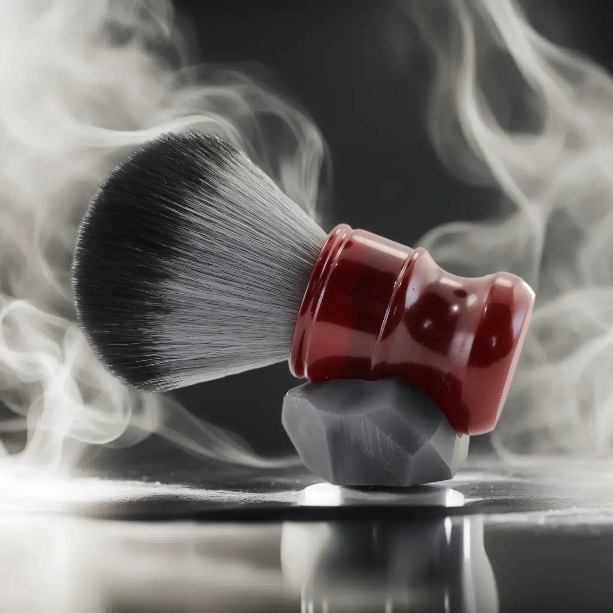 Premium Shaving Brush in Dark Ruby