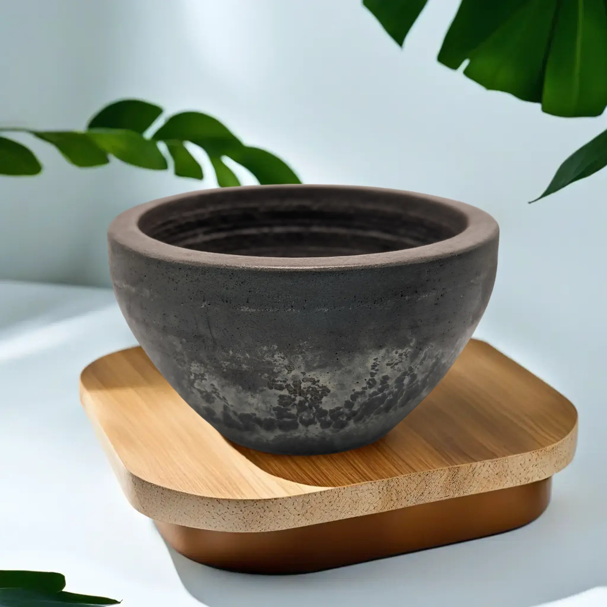 Mottled Stonework Shaving Bowl Set