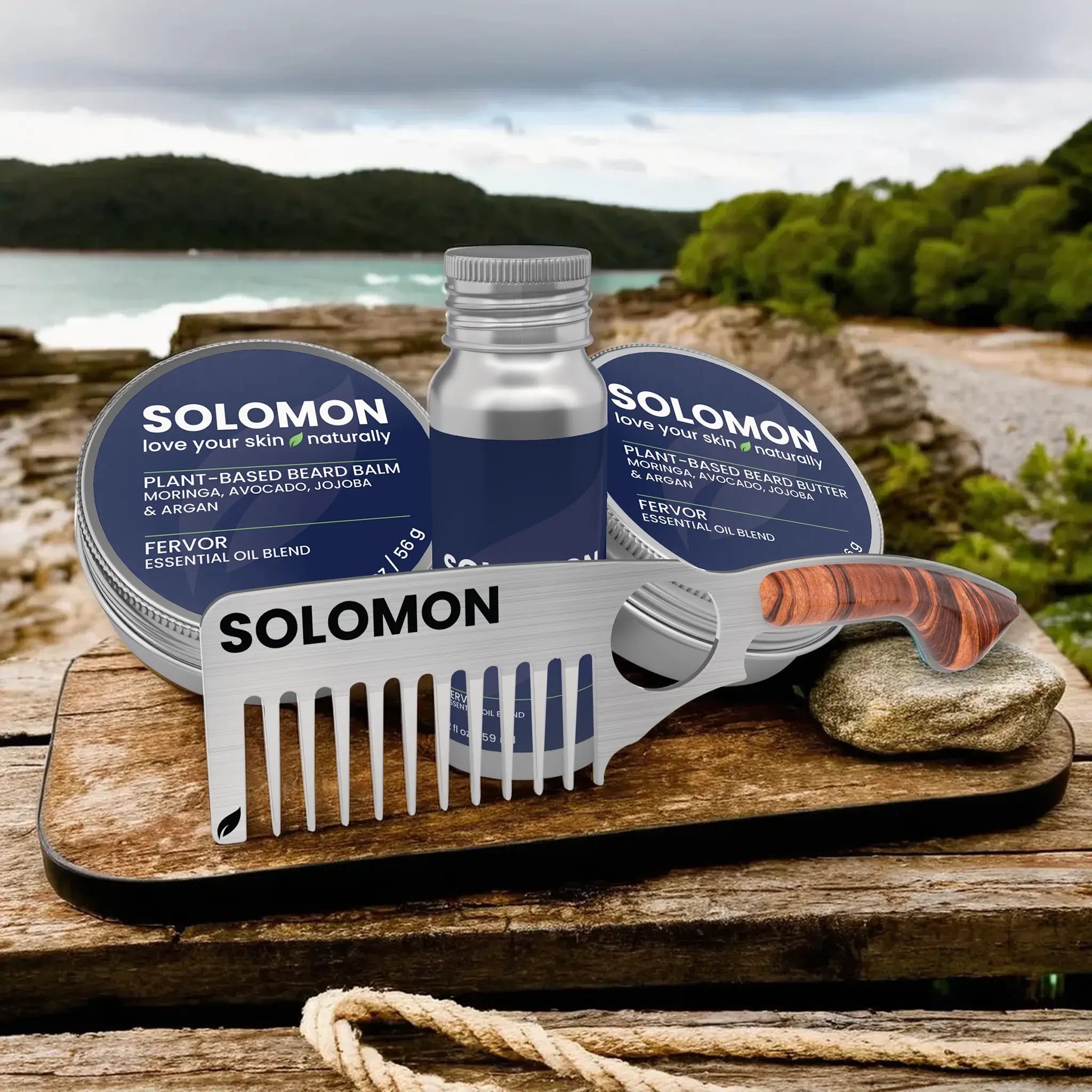 SOLOMON Signature Plant-Based Beard & Skincare Collection