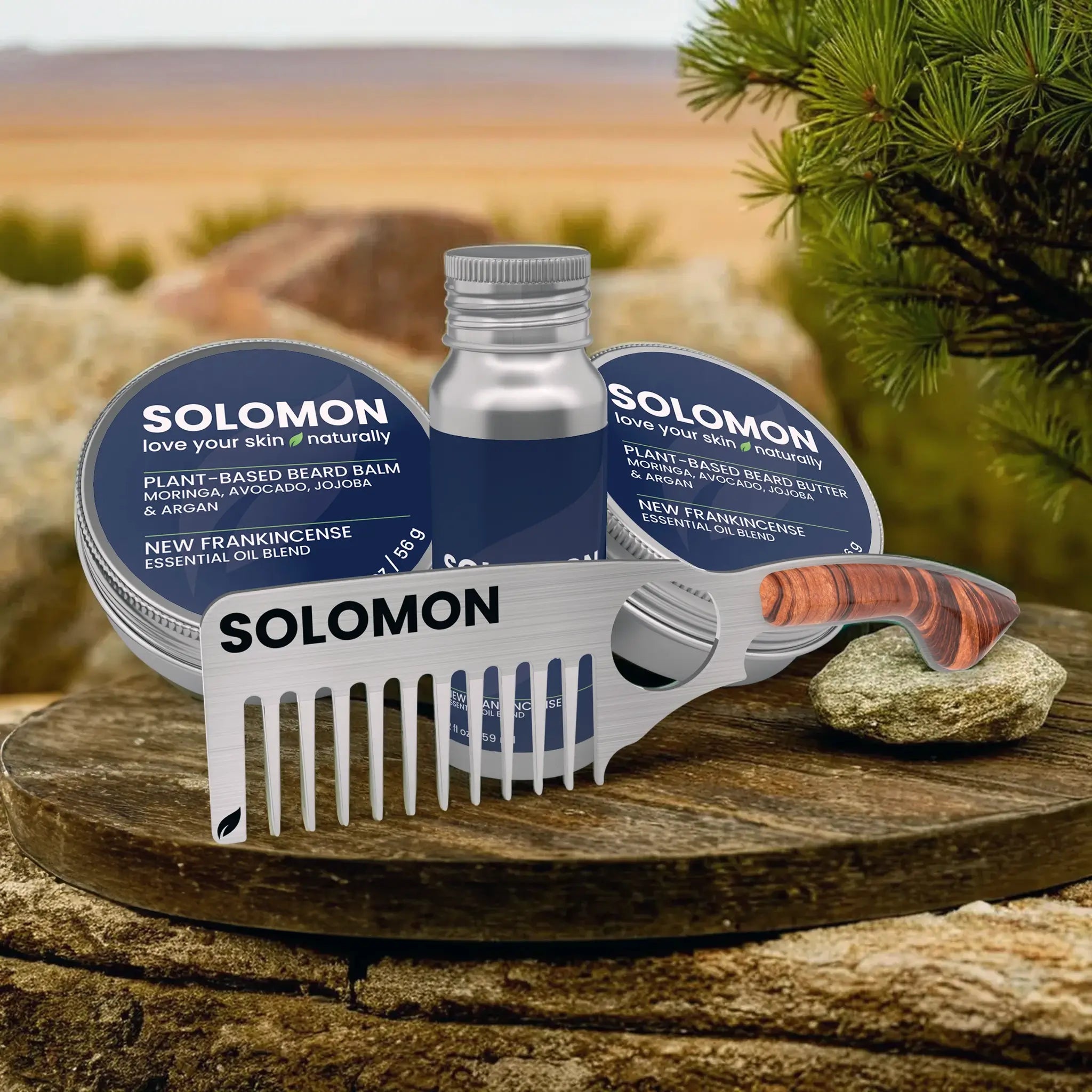 SOLOMON Signature Plant-Based Beard & Skincare Collection