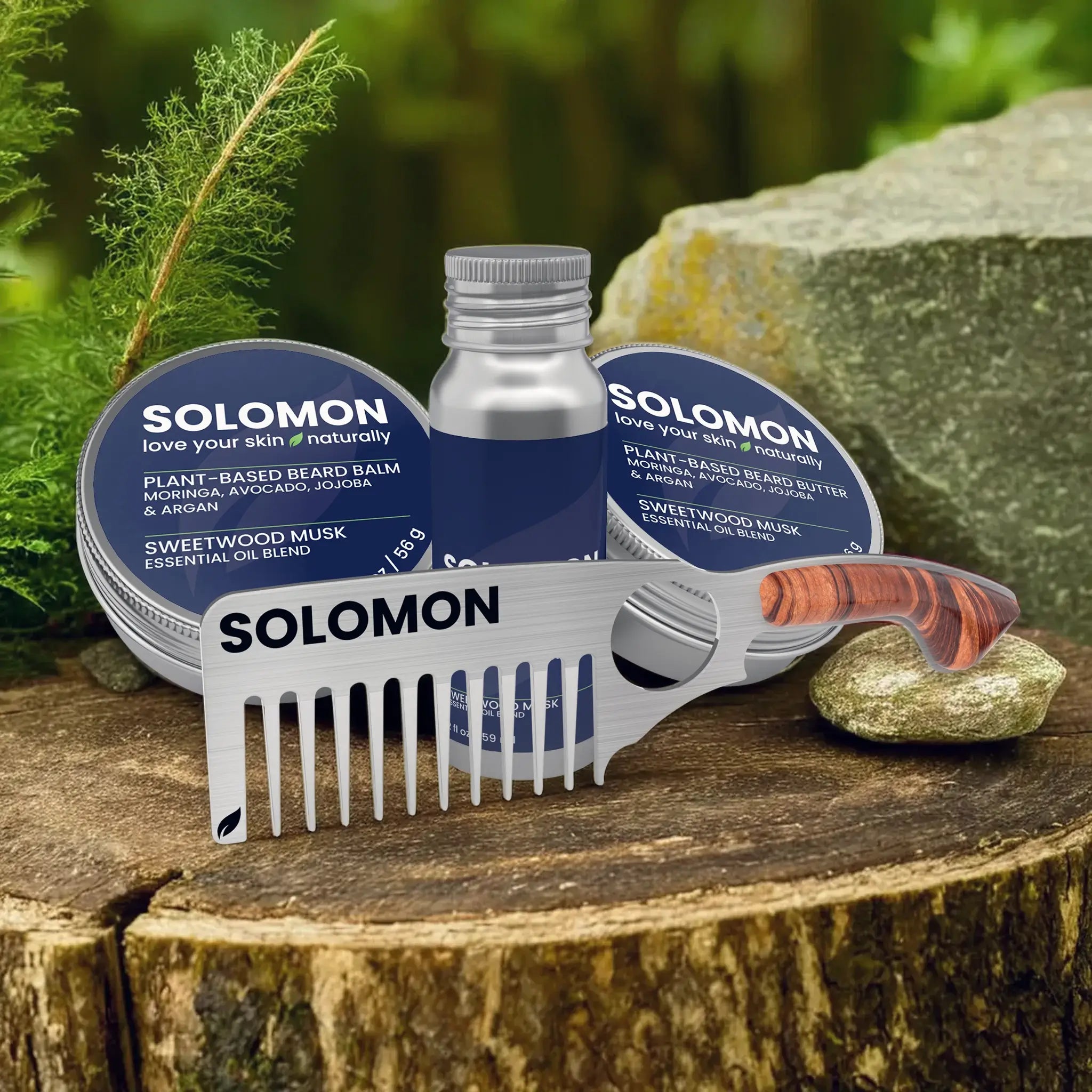 SOLOMON Signature Plant-Based Beard & Skincare Collection